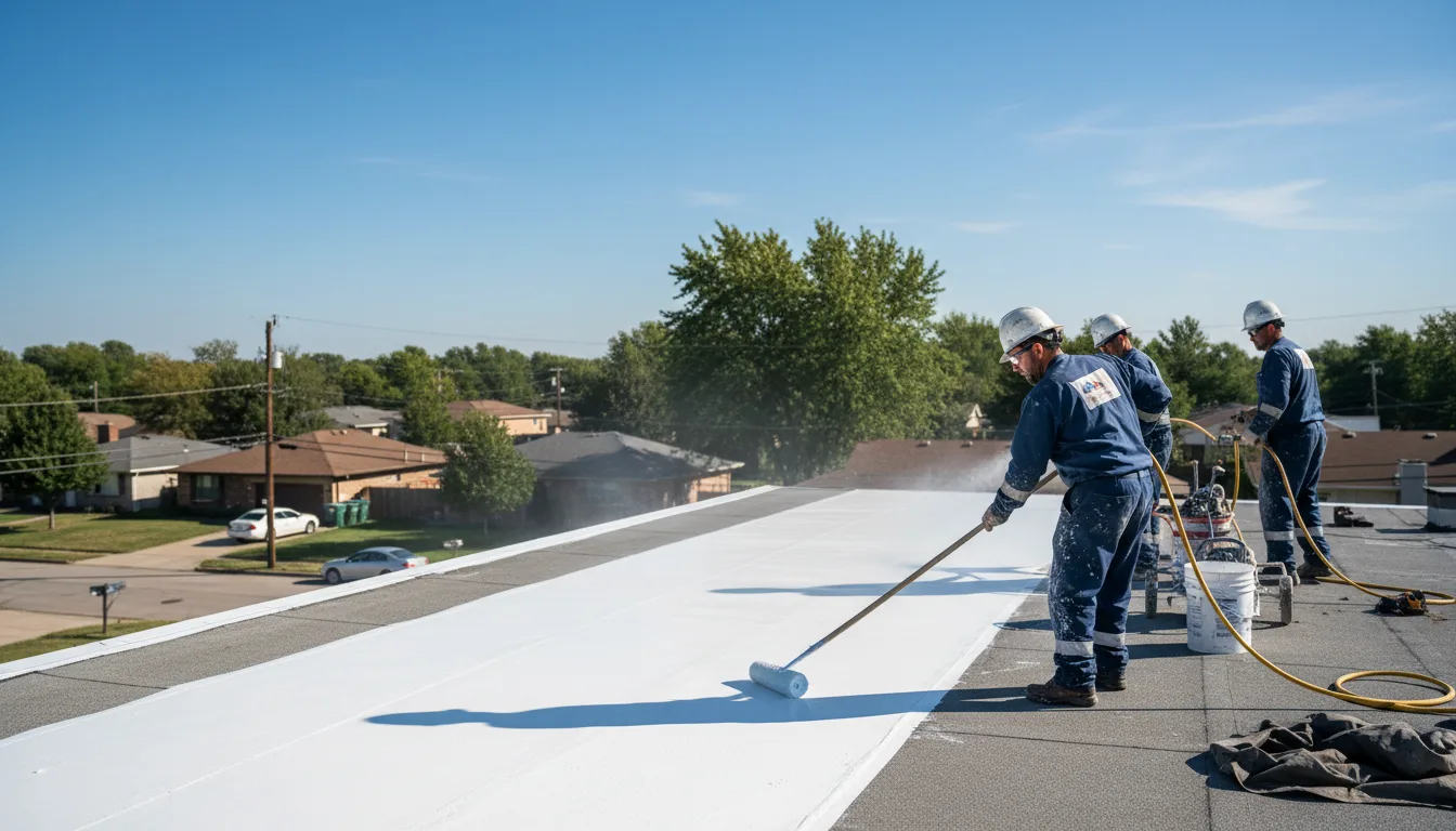 Commercial roof coating in London, TX near me
